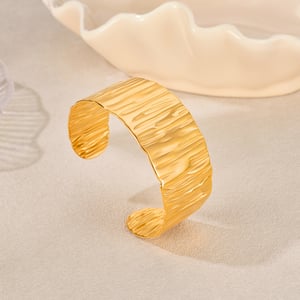 1 Stück Simple Series Elegante geometrische Edelstahl-Armbänder in Goldfarbe für Damen h5 Bild3