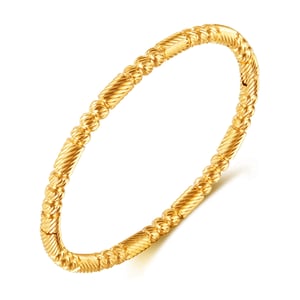 Goldfarbene Armreifen aus Edelstahl der Simple-Serie h5