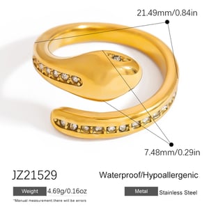 Simple Series Casual Geometric Stainless Steel  Gold Color  Minimalist Rings h5 Picture2