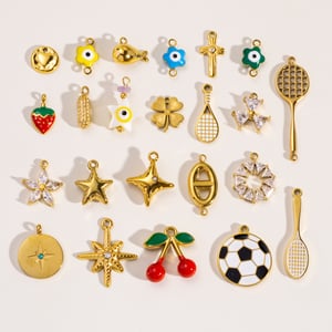 1 Pair Simple Series Cute Plant Stainless Steel Women's Pendants h5 Picture4
