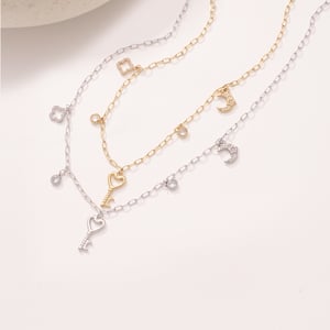 Designable Heart Locker Stainless Steel Gold Color Women's Pendant Necklaces h5 Picture3