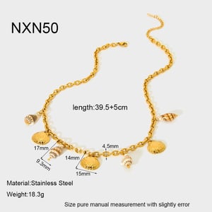 1 Pair Classic Series Vacation Turtle Stainless Steel   Gold Color  Unisex Pendant Necklaces h5