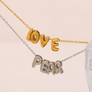 Simple Series DIY Fashion Letter Stainless Steel Women's Pendant h5 Picture4