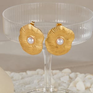 1 Paar Simple Series Daily Plant Edelstahl Goldfarben Damen Ohrstecker h5 Bild6