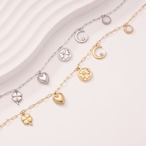1 Piece Daily Clover Stainless Steel Gold Color Women's Pendant Necklaces h5 Picture3