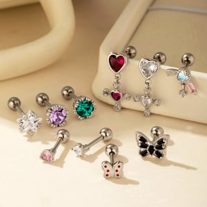 1 Piece Simple Series Simple Heart Copper No Plating Material Zircon Women's Piercings Earrings h5 Picture6