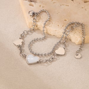 Sweet Heart Edelstahl Goldfarben Charm Armbänder h5 Bild2