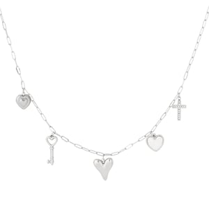 Sophisticated Heart Stainless Steel Gold Color Women's Pendant Necklaces h5