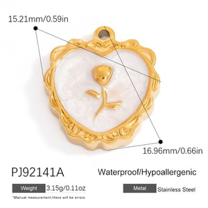 Oil- Glazing Eye Pattern Stainless Steel Gold Color Women's Pendants h5 Picture2