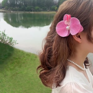Romantic Series Sweet Flower Fabric Women's Hair Claws h5 Picture3