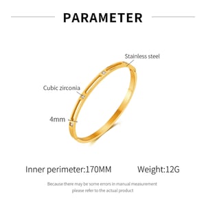 1 Stück Simple Series Tägliche Edelstahl-Armreifen für Damen h5 Bild7