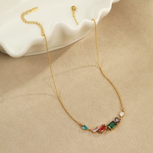 1 Pair Simple Series Daily Geometric Stainless Steel   Gold Color  Women's Pendant Necklaces h5 Picture3