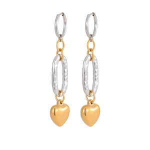 1 Pair Luxurious Series Sweet Heart Stainless Steel Women's Drop Earrings h5 Picture5
