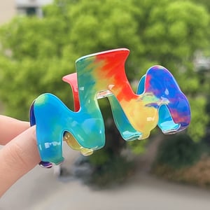 1 Pair Simple Series Casual Mixed Color PVC Women's Hair Claws h5 Picture4