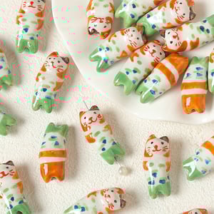 1 Piece Cute Animal Ceramics DIY Jewelry Bead h5 Picture3