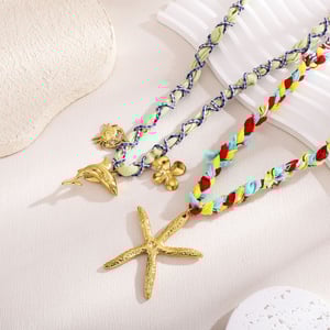 1 Pair Romantic Series Daily Turtle Stainless Steel   Gold Color  Women's Pendant Necklaces h5 Picture5