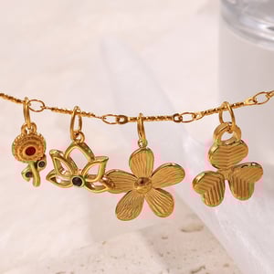 Cherry Stainless Steel Gold Color Pendants h5 Picture2