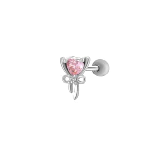1 Stück Simple Series Simple Heart Kupfer Gold Farbe Zirkon Damen Piercings Ohrringe h5 