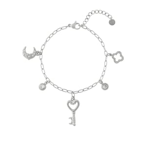 Herz Schlüssel Edelstahl Gold Farbe frauen Charm Armbänder h5 