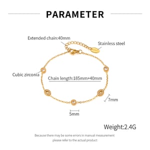 1 Paar Simple Series Tägliche geometrische Edelstahl Goldfarbene Damen-Kettenarmbänder h5 Bild2