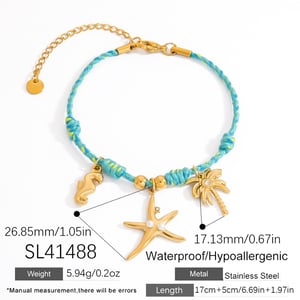 DIY Bracelet with Seashell and Starfish Pendant h5 Picture2