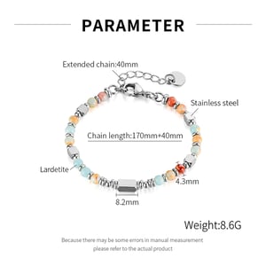 1 Stück Modern Series Beads Edelstahl Herrenarmbänder h5 Bild2