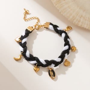 Creative Hand Woven Stainless Steel Pendant Women's Bracelets h5 Picture3