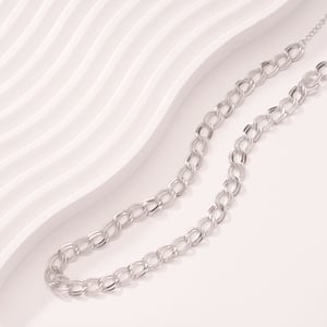 Edgy Daily Patchwork Stainless Steel Gold Color Women's Chain Necklaces h5 Picture7