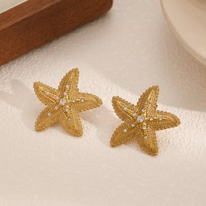 style stainless steel  gold color stud earrings h5 Picture2