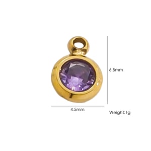 1 Pair Simple Series Classic Sun/Moon Stainless Steel Women's Pendants h5 
