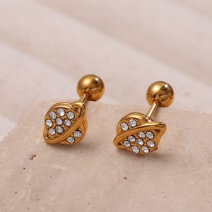 Kreuz Edelstahl Gold Farbe Piercing Ohrringe h5 Bild3