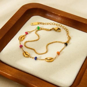 Fashionable Colorful Conch Stainless Steel Women's Bracelets h5 Picture4