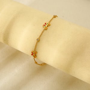 Fashionable Colorful Butterfly Stainless Steel Women's Bracelets h5 Picture3