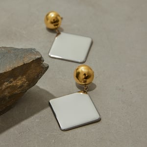 Stainless Steel Mixed Color Drop Earrings h5 Picture4