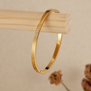 1 Stück Simple Series Edelstahl Damen Armreifen h5 Bild4