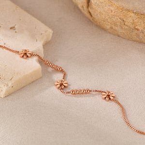 1 Stück Simple Series Simple Flower Edelstahl Damen Kettenarmbänder h5 Bild5