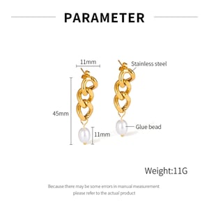 1 Paar einfache Serie täglich geometrische Edelstahl Gold Farbe Damen Tropfen Ohrringe h5 Bild2