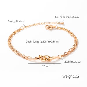 1 Stück Simple Series Einfache Edelstahl-Damenkettenarmbänder h5 Bild2