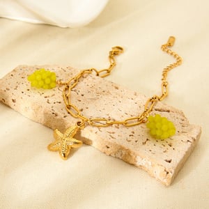 Einfache Serie Süße Edelstahl Gold Farbe frauen Charm Armbänder h5 Bild3