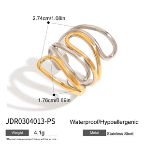 Stainless Steel Mixed Color Minimalist Rings h5 Picture2