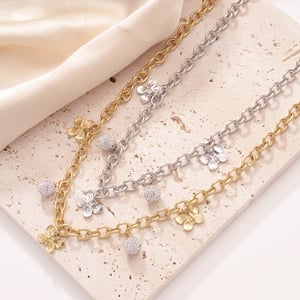 Shinning Butterfly Stainless Steel Gold Color Women's Pendant Necklaces h5 Picture3