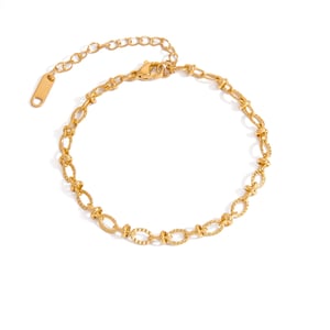 Simple Series Daily DIY Gold Color  Stainless Steel Women's Chain Bracelets h5