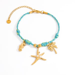 DIY Bracelet with Seashell and Starfish Pendant h5