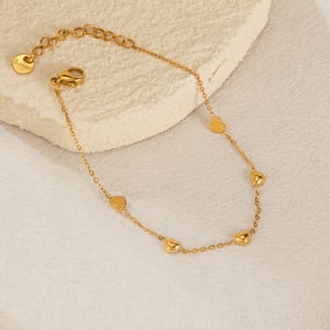 Herz Edelstahl Gold Farbe Charm Armbänder h5 Bild3