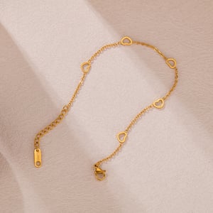 Einfache Herz-Kettenarmbänder aus Edelstahl h5 Bild5