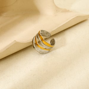 Simple Series Tägliche Farbblock-Edelstahlringe für Damen h5 Bild3