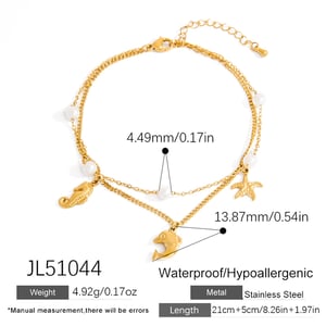 Simple Series Casual Turtle Stainless Steel   Gold Color  Anklets h5 Picture2