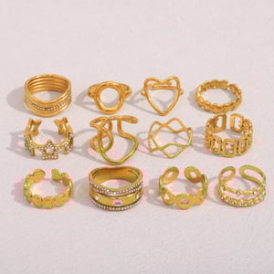 Tägliche, einfarbige verstellbare Ringe aus Edelstahl für Damen h5 Bild2