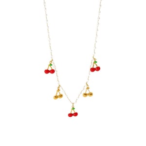 1 Pair Romantic Series Sweet Plant Stainless Steel   Gold Color  Artificial Pearl Women's Pendant Necklaces h5 Picture5