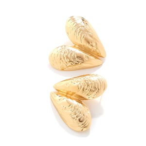 Alloy Clam Shell Stud Earrings h5 Picture5